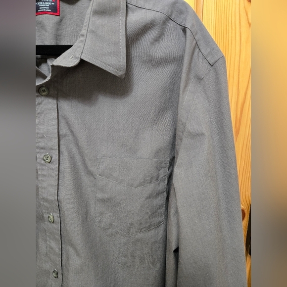 UNTUCKIT SANGIOVESE-WF BUTTON UP DRESS SHIRT TOP GREY COTTON MEN XXX LARGE 3X - Picture 4 of 13
